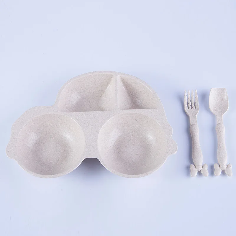 3pcs/set Cartoon Car plate kids dishes Children's Wheat Straw Tableware Set baby training bowl set 3pcs/set Cartoon Car plate kids dishes Children's Wheat Straw Tableware Set baby training bowl set