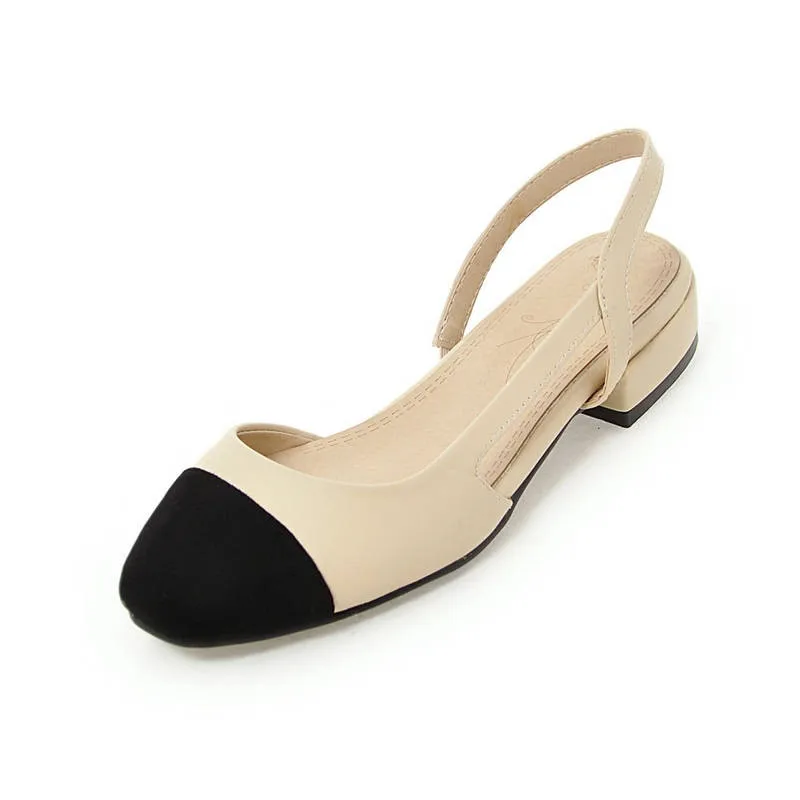 MORAZORA/ г., летние туфли из флока наивысшего качества Модные женские босоножки смешанных цветов удобная женская обувь на низком каблуке с закрытым носком - Цвет: Бежевый