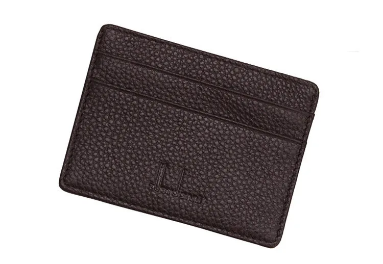 Ultra-thin Card Holder Mini wallets small Cow Leather purse High Quality Card Case With 4 Slots Fashion Style New 11