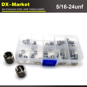 

5/16-24unf wire thread insert kit , 5size 50pcs ,stainless steel thread inserts kit, 5/16 unf wire thread repair fasteners，T0626