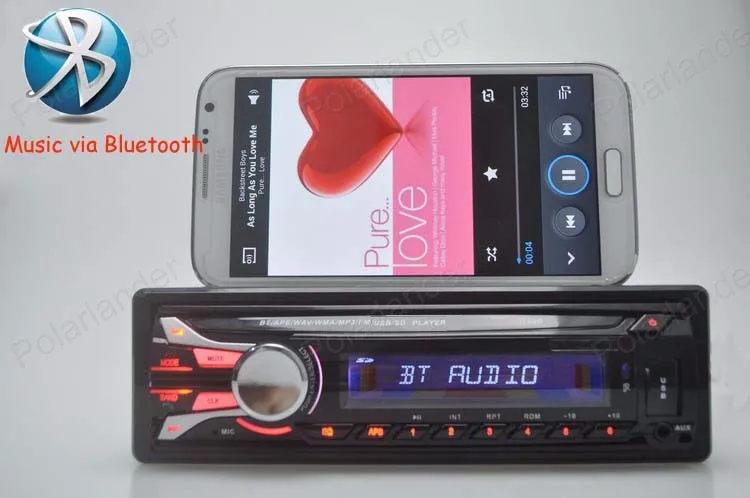 New12V автомобильный аудио FM радио bluetooth MP3 аудио плеер с USB/SD MMC bluetooth Автомагнитола отдельная Съемная передняя панель