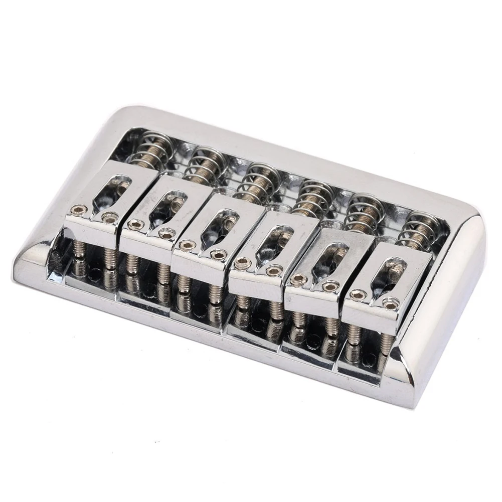 

XFDZ Musiclily 6 String Non-tremolo Hardtail Electric Guitar Bridge Saddle for Strat Stratocaster Tele Telecaster Guitar replac