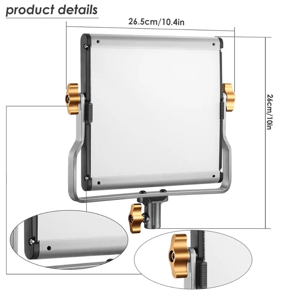 US $186.57 Neewer 3 Packs Dimmable BiColor 480 LED Video Light And Stand Lighting KitLED Panel 32005600K CRI 96 With UMount