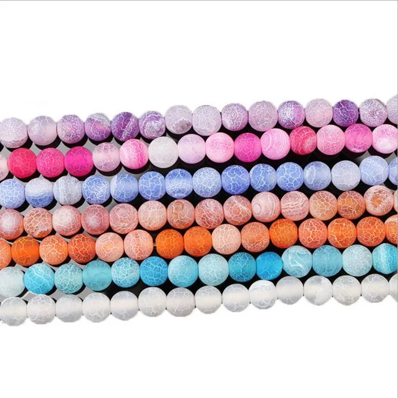 

4-12mm Black Agates Beads Natural Stone Beads Carnelian Dull Polish Fire Dragon Polish Veins Beads For Jewelry Making Wholesale