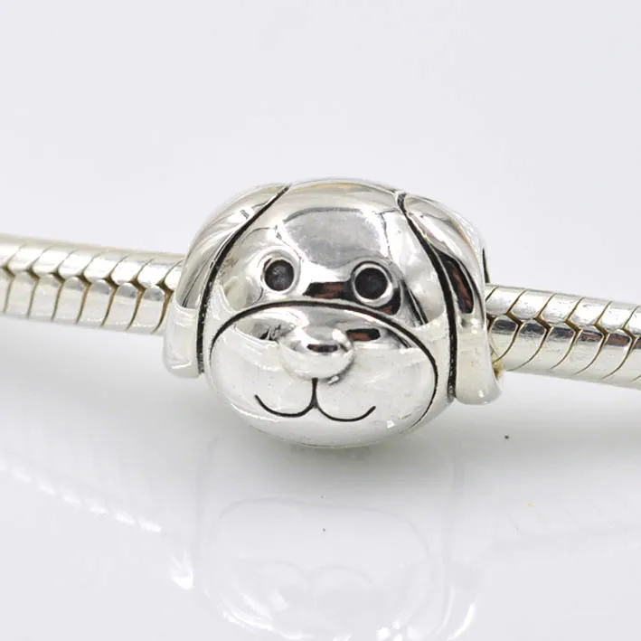 

Autumn New Original 925 Sterling Silver Beads Woof Devoted Dog Charms Bead Fits Pandora Charms Bracelet DIY Jewelry Wholesale
