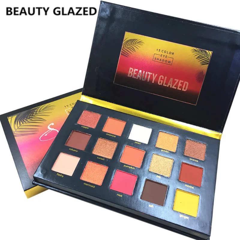 

Beauty Glazed 15 Colors Eyeshadow Palette Matte Diamond Glitter Matallic Eye Shadow 1 Palette Blush Makeup Set for Beauty
