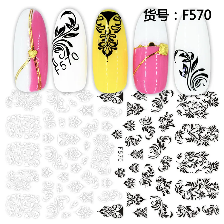 Новейшая Серия F 564-572 стикер для ногтей 3d наклейки для ногтей Стразы DIY Украшение для ногтей
