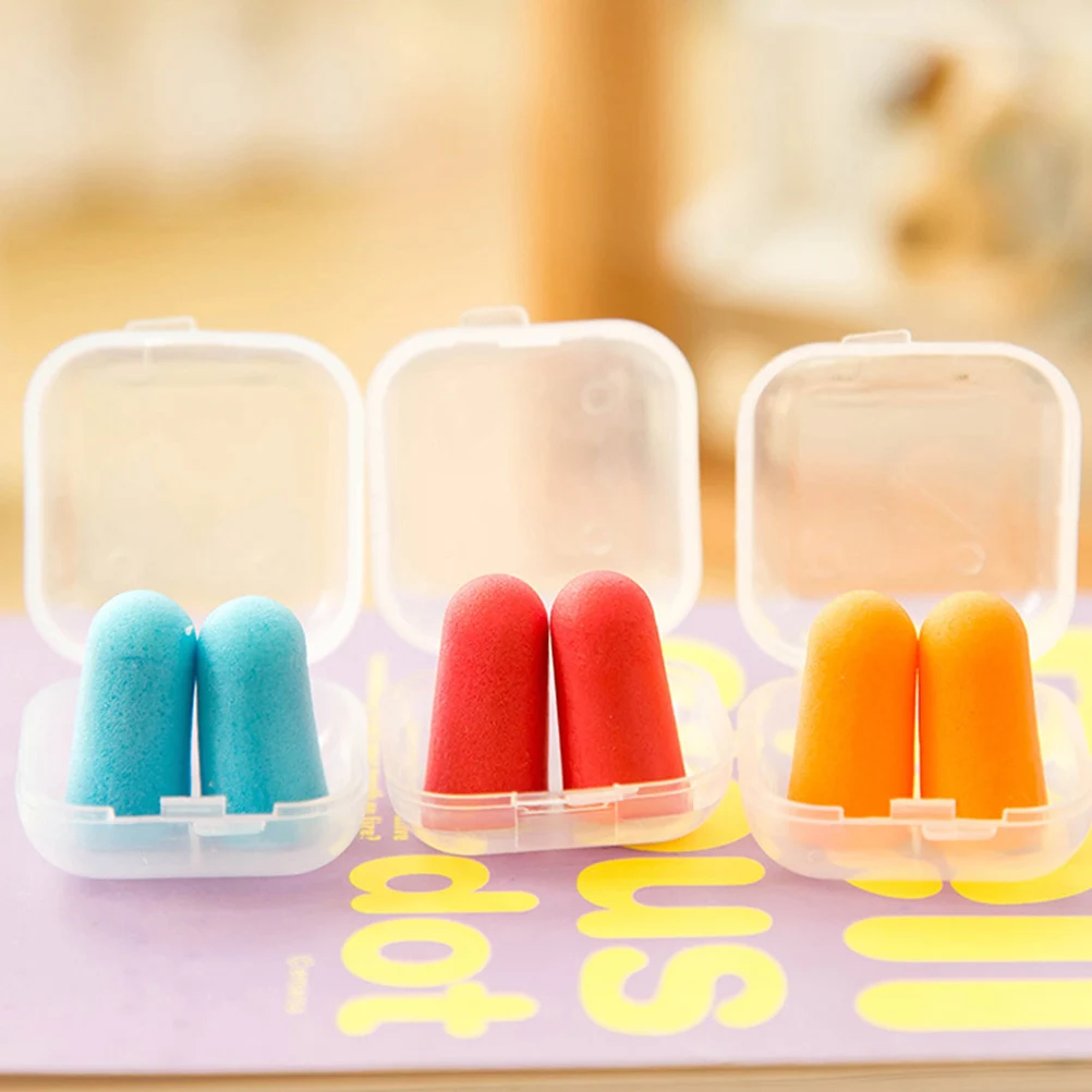 

2pcs Soft Foam Ear Plugs Travel Sleep Noise Prevention Earplugs Noise Reduction For Travel Sleeping Individually Wrapped