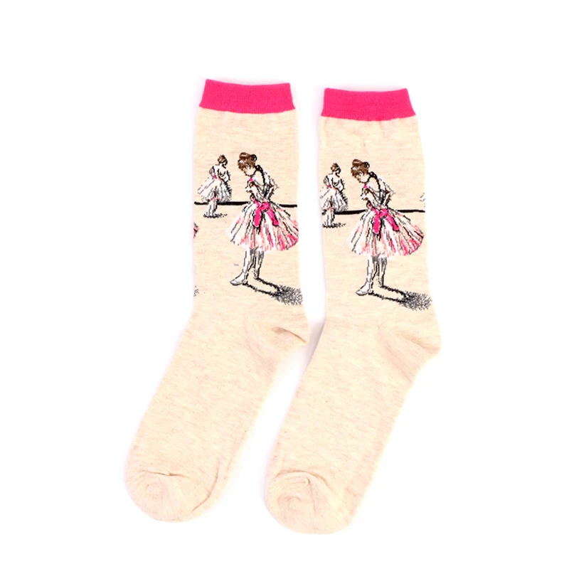 warm socks for women Hot Dropshipping Autumn winter Retro Women New Art Van Gogh Mural World Famous Oil Painting Series Men Socks Funny Socks thermal socks for women Women's Socks