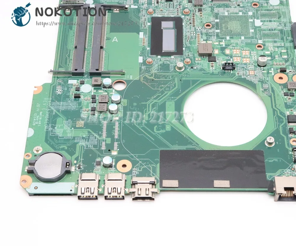 Best  NOKOTION Laptop Motherboard For HP Pavilion 15-N Series MAIN BOARD I5-4200U CPU DDR3 DA0U83MB6E0 73
