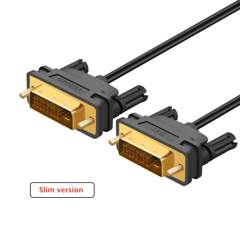 DVI кабель Veggieg DVI штекер-Штекер кабель DVI-D 24+ 1 штекер позолоченный 1 м 2 м 3 м 5 м для проектора монитор двухканальный кабель