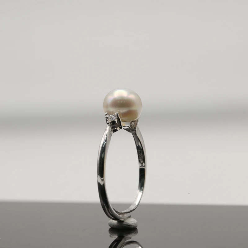 Кольцо женское регулируемое с пресноводным жемчугом 8 9 мм|jewelry rings|jewelry women ringsjewelry