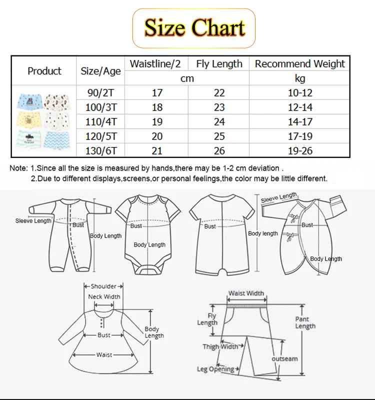 cartoon baby underwear underpants boxers panties 2pieces