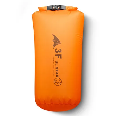 3F UL шестерни 15D 30D кордюрный учебный рюкзак Сверхлегкий дрейфующие плавательные мусора одежда спальный мешок, сумка для хранения водонепроницаемая сумка, для плавания сумка - Цвет: 15D orange 20L