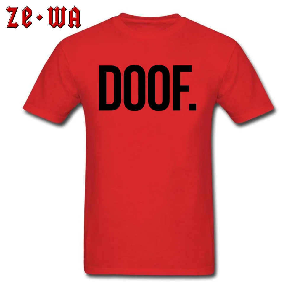 O-Neck Black Doof Pure Cotton Men Tshirts Normal Short Sleeve Tops & Tees New Arrival Funny Sweatshirts Free Shipping Black Doof red