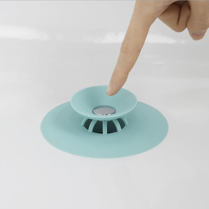 

Kitchen Tools Pool Wash Basin Filter Eco-Friendly Silicone Sewer Deodorant Bathtub Plugging Plug Catcher Stop Press Drain