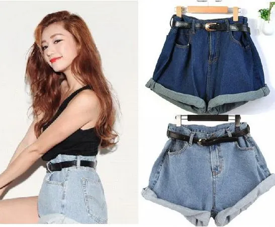 denim shorts with belt