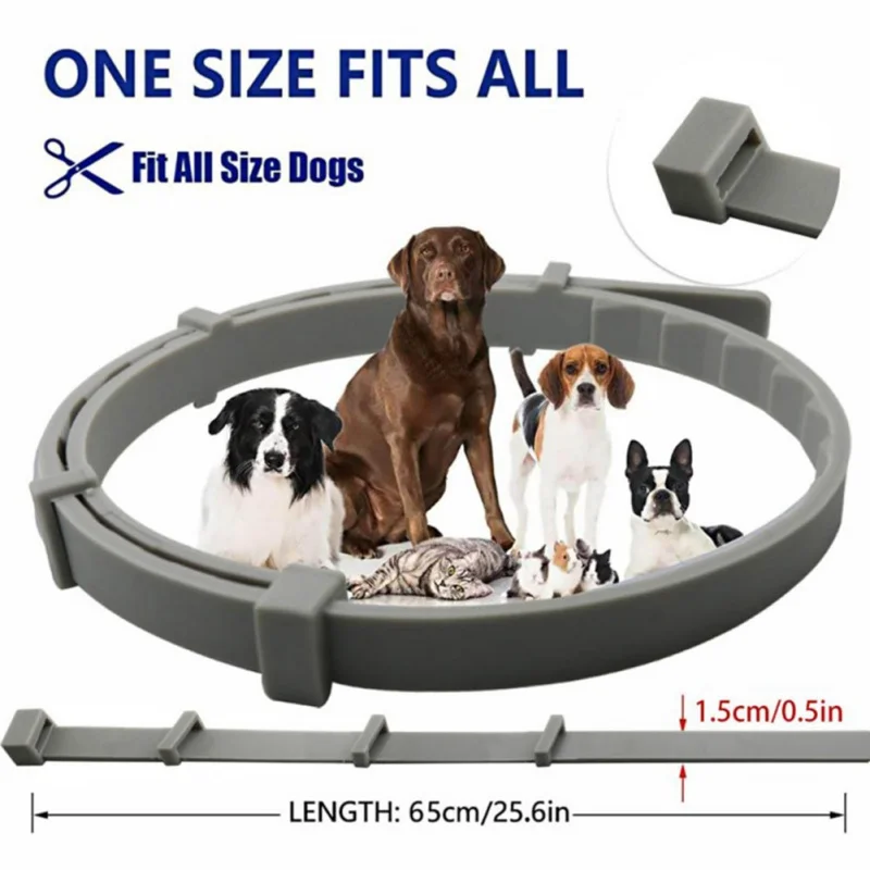 

Pet Dog Collar Anti Flea Ticks Mosquitoes Outdoor Protective Adjustable Pet Collar 90 Days Long-term Protection For Small Large