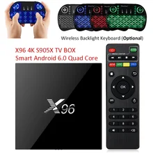 X96 Android 6.0 ТВ Box Amlogic S905X Max 2 ГБ Оперативная память + 16 ГБ Встроенная память 4 ядра WI-FI HDMI 4 К * 2 К HD smart set top box media player PK A95X