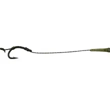 5 x Карп Рыбалка комбинированный крючок-Кривая труба крючок с зазубриной-тефлон(PTFE) покрытием-25LB мягкий HookLink-приманка для карпа