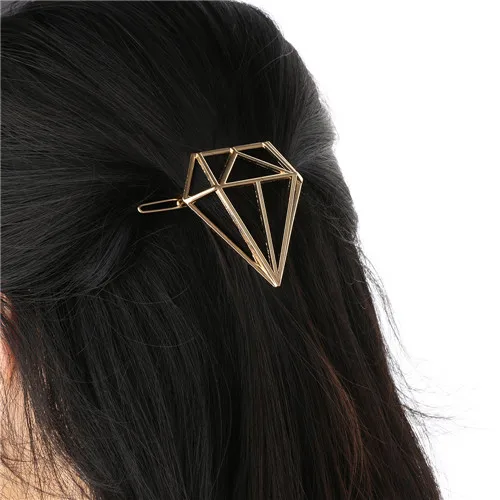 style D-gold Модная 1 шт. женская заколка для волос с листьями и перьями металлическая Геометрическая заколка для волос украшение для волос вечерние аксессуары для волос - Цвет: style D-gold