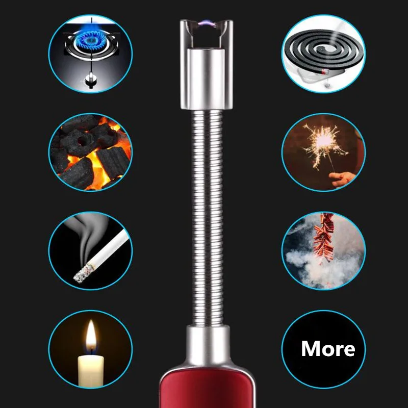 Plasma Lighter For BBQ or Gas stoves USB charging Arc Windproof flameless Electronic lighter Cigarette Lighter For Smoking