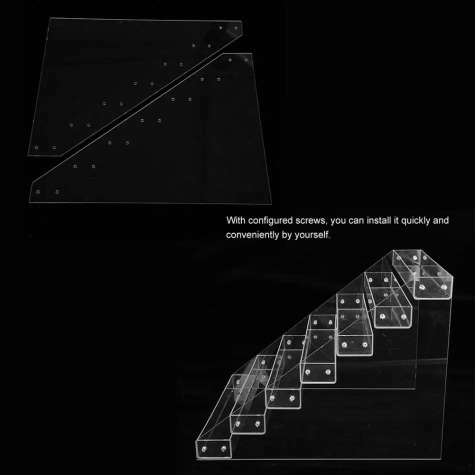 2-7 слоев, акриловый держатель для лака для ногтей, прочные коробки для ногтей, прозрачная стойка для макияжа, органайзер, держатель, коробка