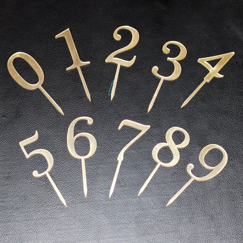 

Mini Numbers 1 2 3 Acrylic Cake Topper Arabic Numerals Cake Flags For Birthday Wedding Anniversary Party Cake Baking Decor