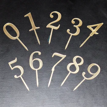 

Mini Numbers 1 2 3 Acrylic Cake Topper Arabic Numerals Cake Flags For Birthday Wedding Anniversary Party Cake Baking Decor