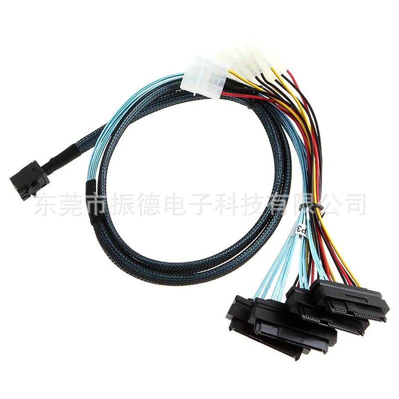 SFF 8643 to SFF 8482 Mini SAS Data Transfer Extension Cable for PC Hard