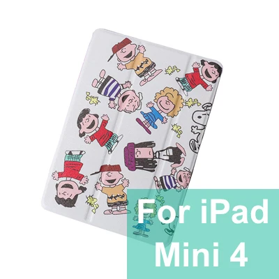For IPad mini 4 Мультфильм Искусственная кожа Чехол Чехлы для iPad air 3/Mini 5 Capa para ультратонкая мягкая термополиуретановая накладка на заднюю панель для iPad 2/3/4 Air 1/2 coque - Цвет: For IPad mini 4