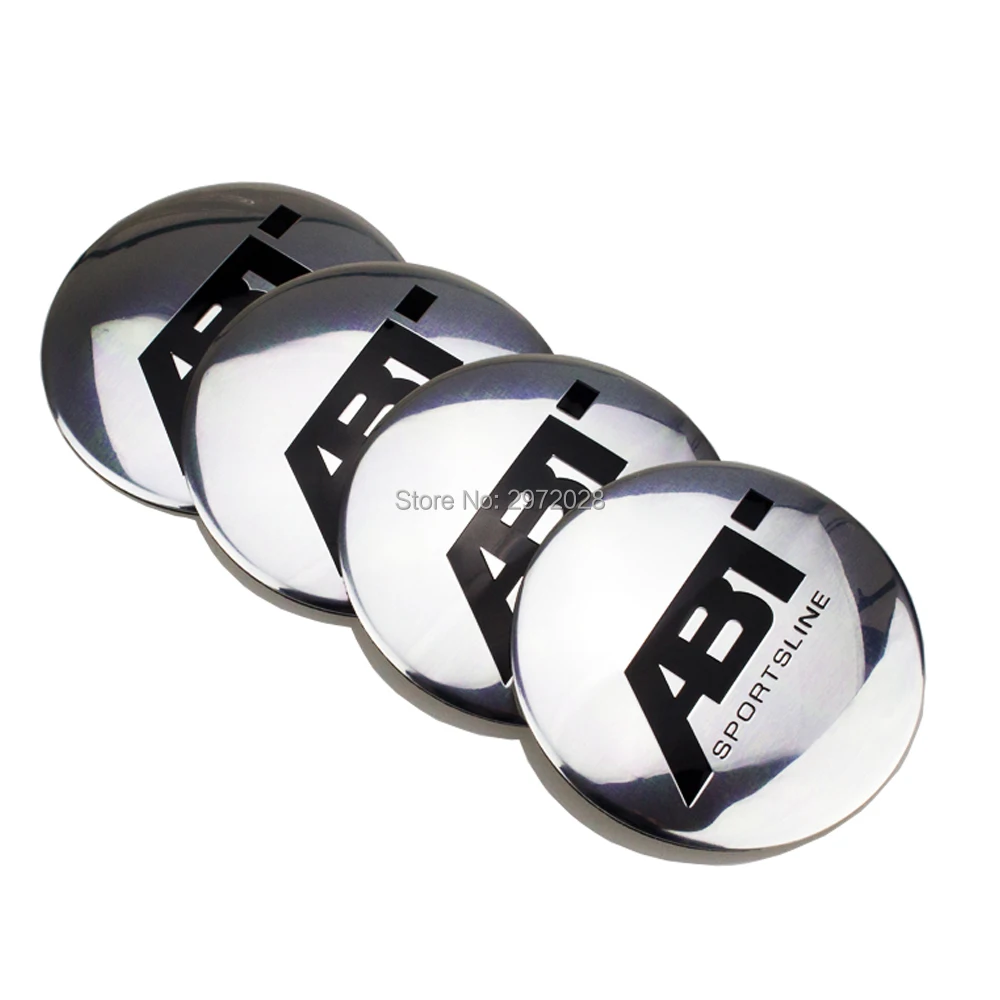 4 x Car Styling 3D Metal Aluminium Alloy Wheel Center Cap Stickers