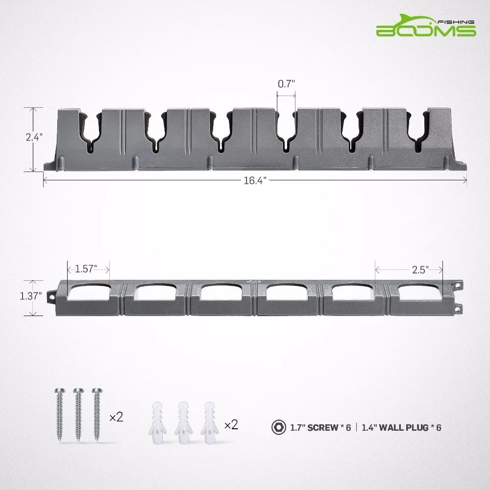 Боны Рыбалка WV1 вертикальный 6-шток стойки для удочек держатель настенное крепление Модульная картина для гаража