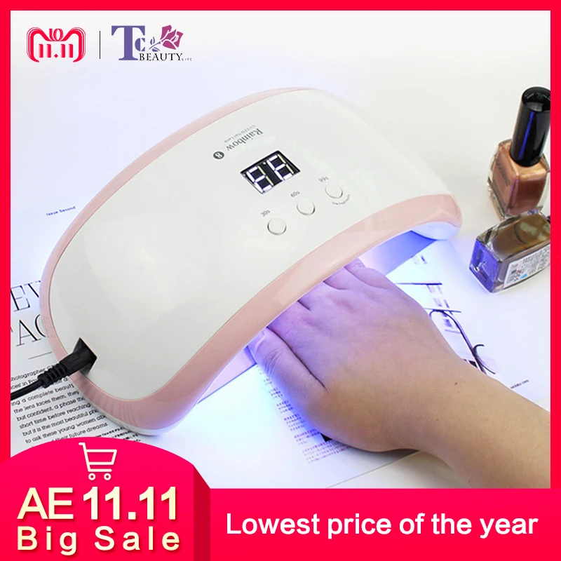 

36w Smart Nail Dryer Phototherapy Machine Portable Nail Lamp LED/UV Dual Light Source Painless Mode Cabine Uv Nail Gel