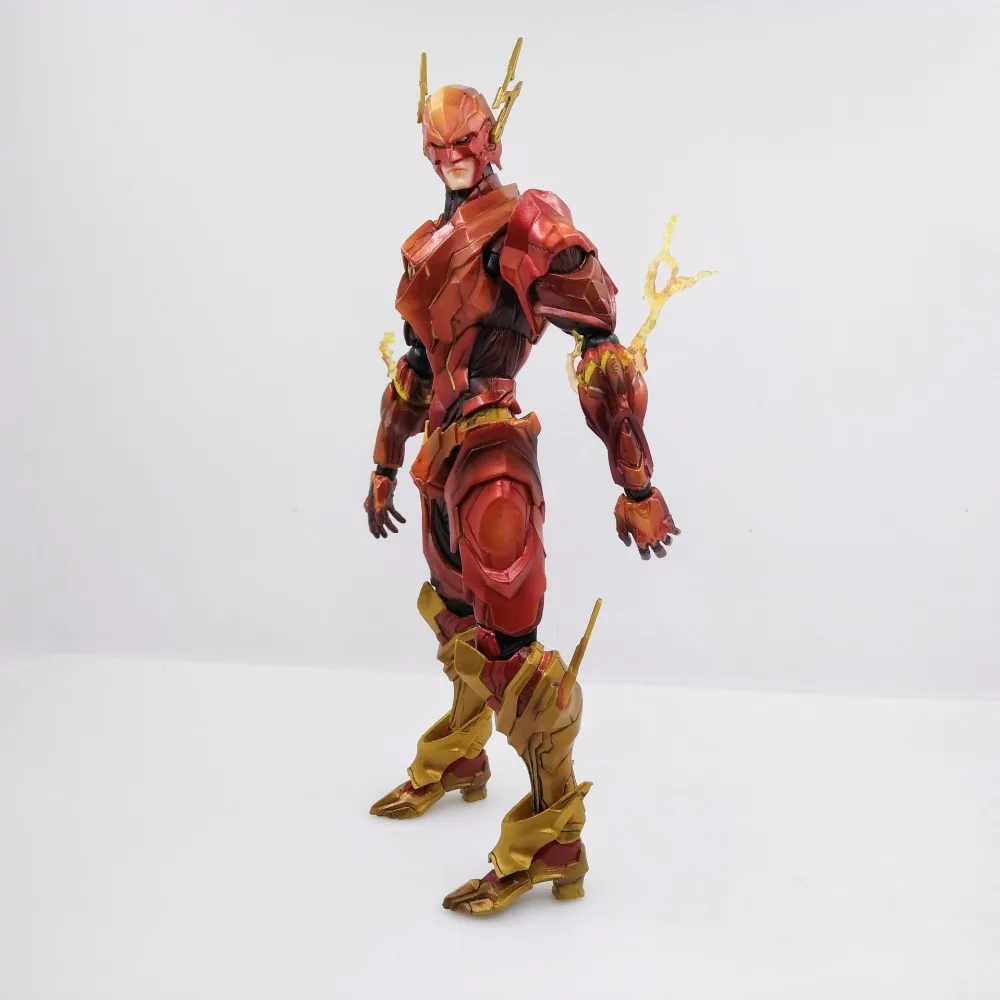 Play Arts Kai Flash экшн-фигурки флэш-Броня Ver NO 4 ПВХ игрушки 270 мм Фильм модель сильно бронированный Барри Аллен Playarts Kai