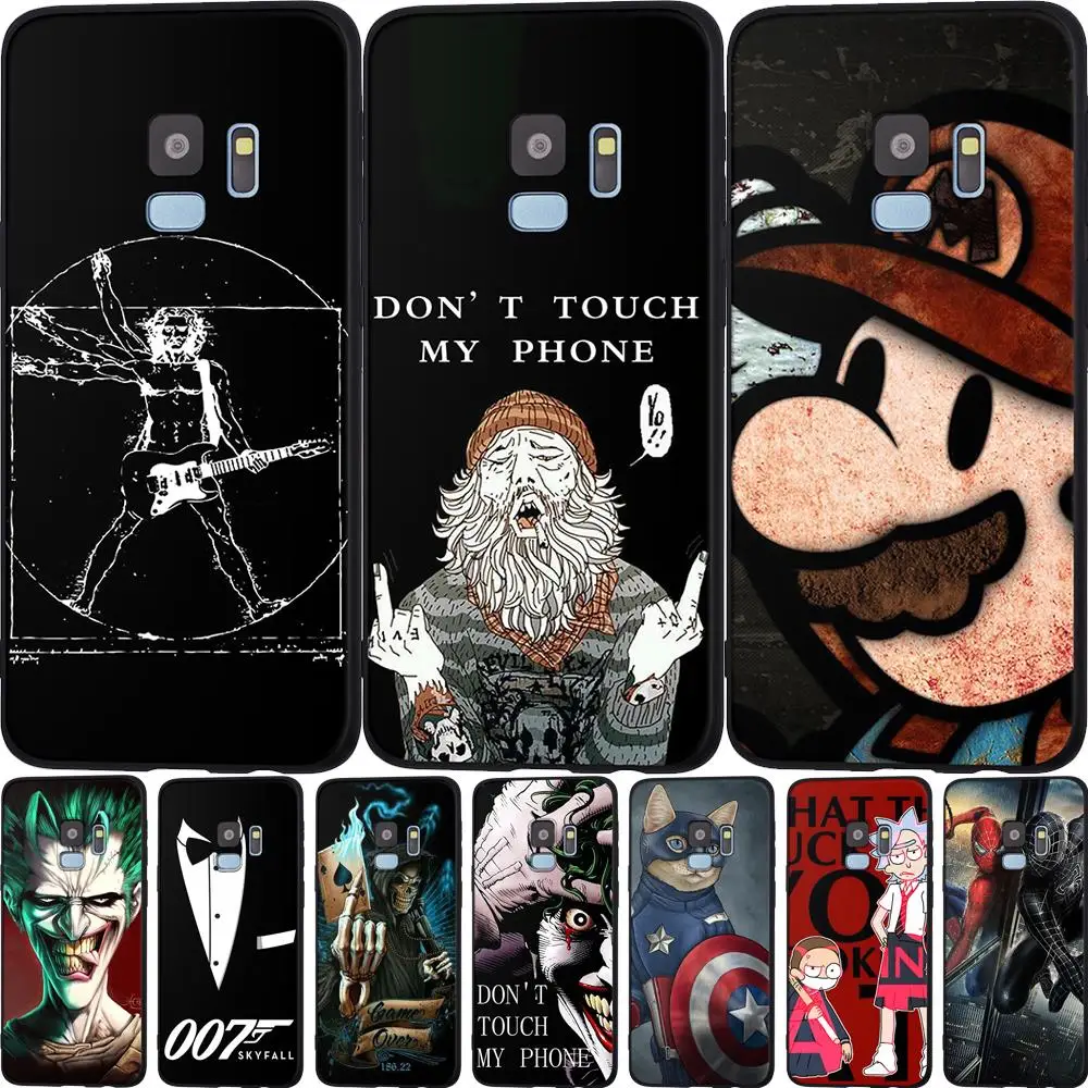 Мультяшный чехол для Samsung Galaxy S10 S9 S8 Plus S10e S7 Edge A6 A8 2018 A5 A7 J7 J5 J3 2017 2016 черные