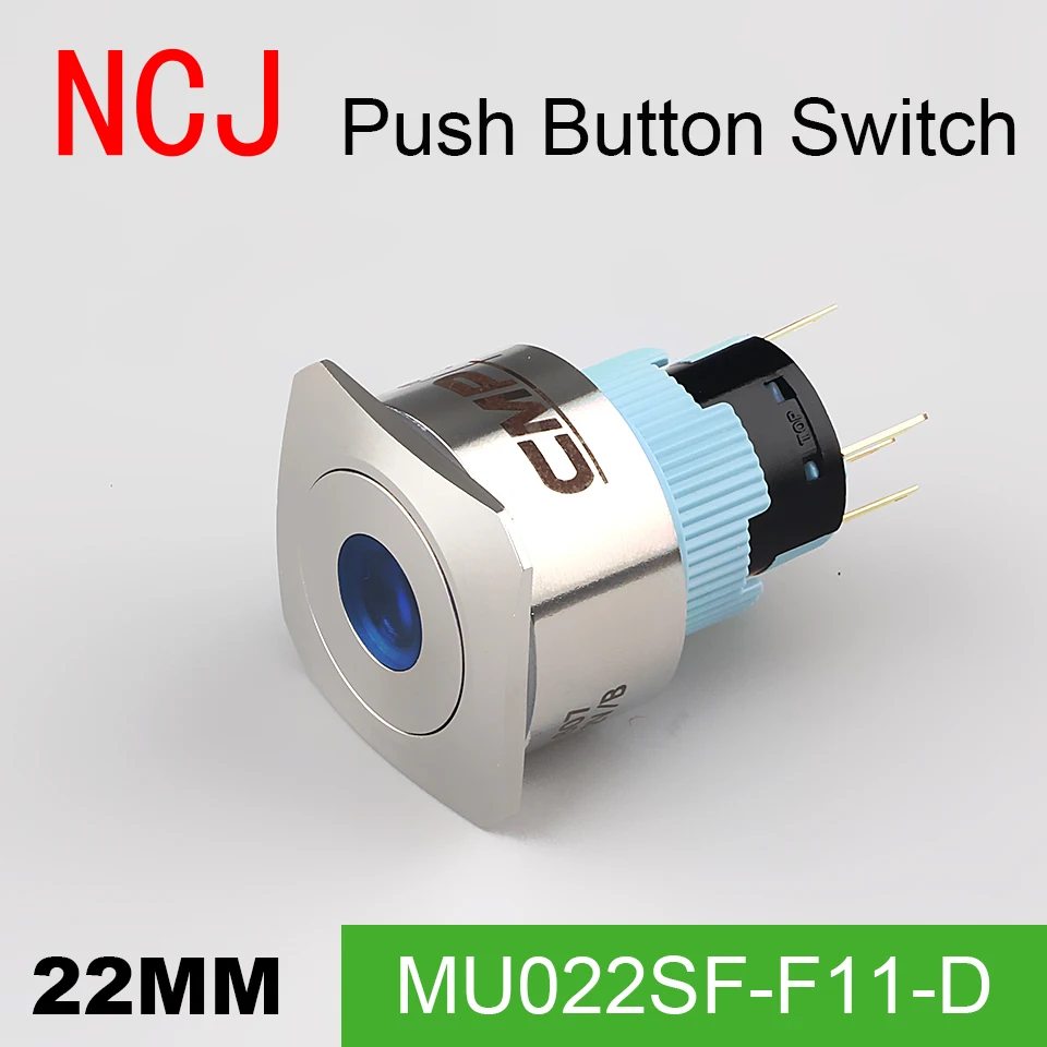 

NCJ 22mm Metal Push Button Switch IP67 Maintained Alternate & Momentary push button switch with LED lamp 5A
