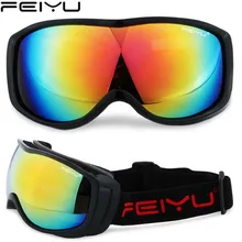 Feiyu новое обновление лыжные очки одного слоя UV400 ветрозащитный Out Спортивная Лыжная маска Очки Лыжный Спорт Для мужчин Для женщин Снег Сноуборд очки