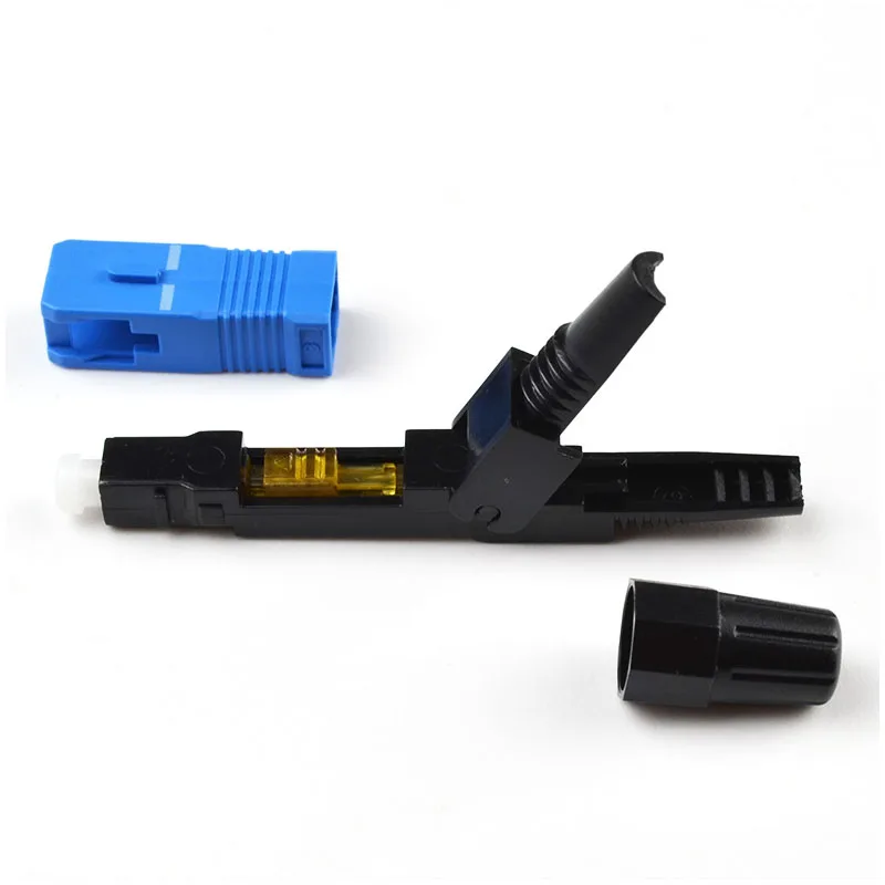 100pcs SC UPC Fiber Optic Quick Connector FTTH Single mode Multi mode Fiber Optic Fast Connector 3