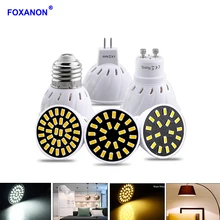 Foxanon E27 MR16 AC220V GU10 Lâmpadas LED Luz 110 V 5 W 7 W 9 W Bombillas CONDUZIU a Lâmpada Holofotes 18 24 32 LEDs SMD 5733 Local Lampara cfl