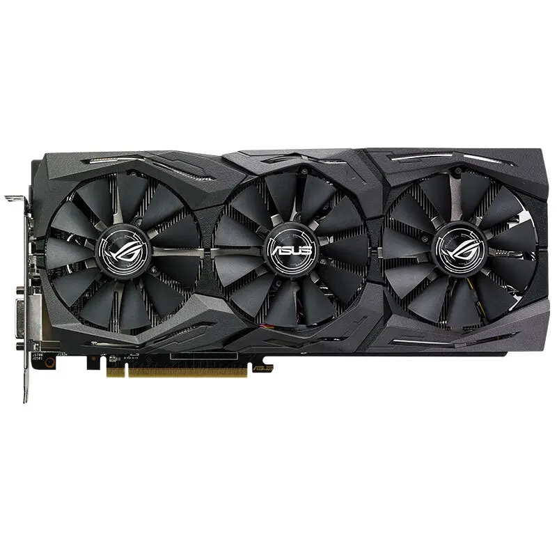 Asus ROG-STRIX-RX580-O8G-GAMING 8G/8000MHz 256bit GDDR5 PCI-E3.0 Raptor графика используется как новая