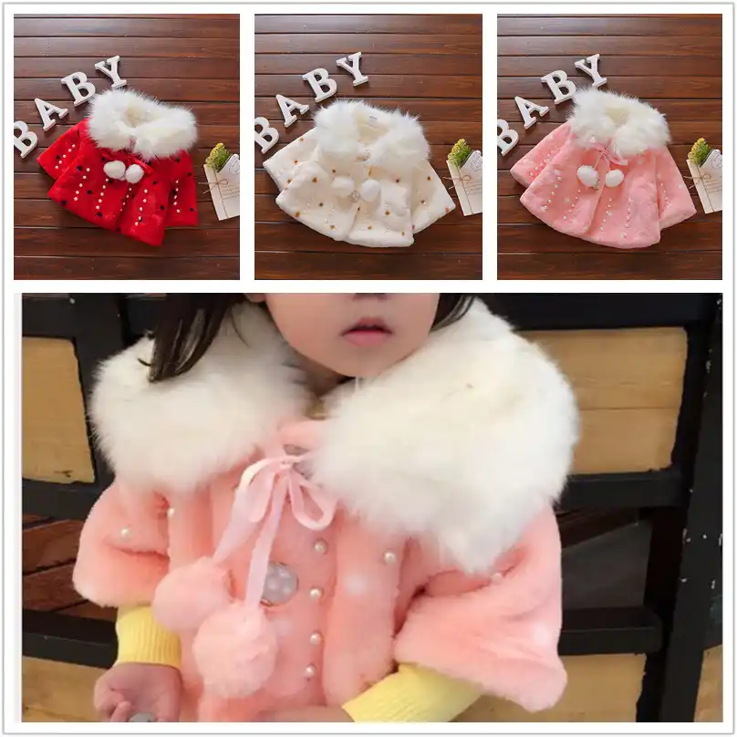 Cape Pour Bebe Fille Manteau Epais En Fourrure Veste A La Mode Automne Et Hiver Ct008 Aliexpress