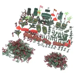Пластиковые армейские мужские игровые наборы 4 см солдатские фигурки с масштабируемыми транспортными средствами-290 шт миниатюрное