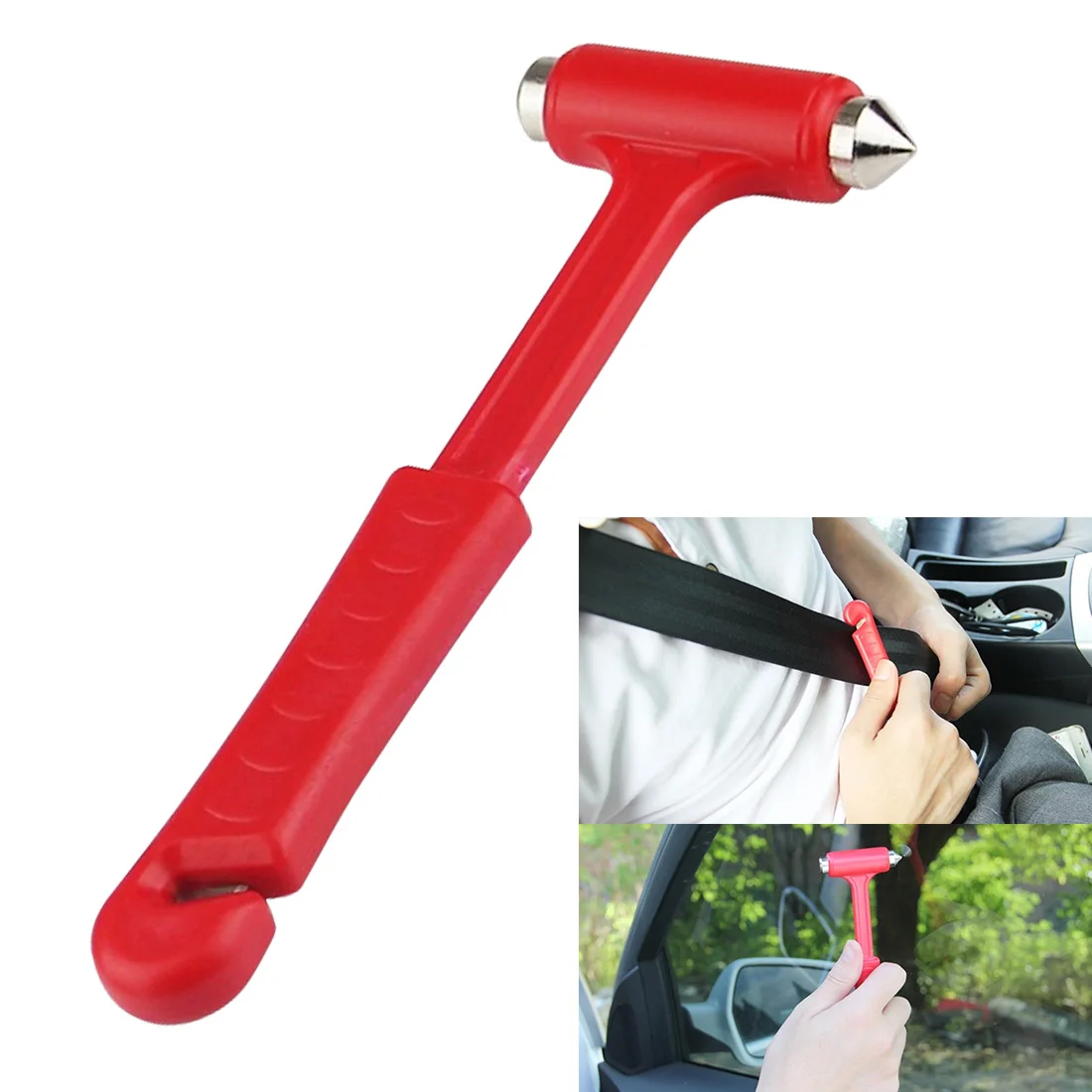 Martillo De Emergencia Para Coche Con Cortador De Cinturón - Juego De 2, Rompecristales Y Herramienta De Seguridad Para Accidentes