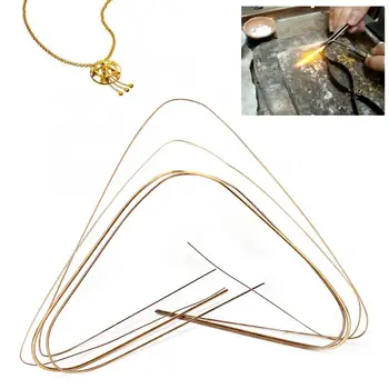 

Professional 4pcs 0.5mm 0.7mm 1.0mm 1.5mm Gold Silver Welding Rods Soldering Wire high quality Jewelry Making Tool for Jeweler c