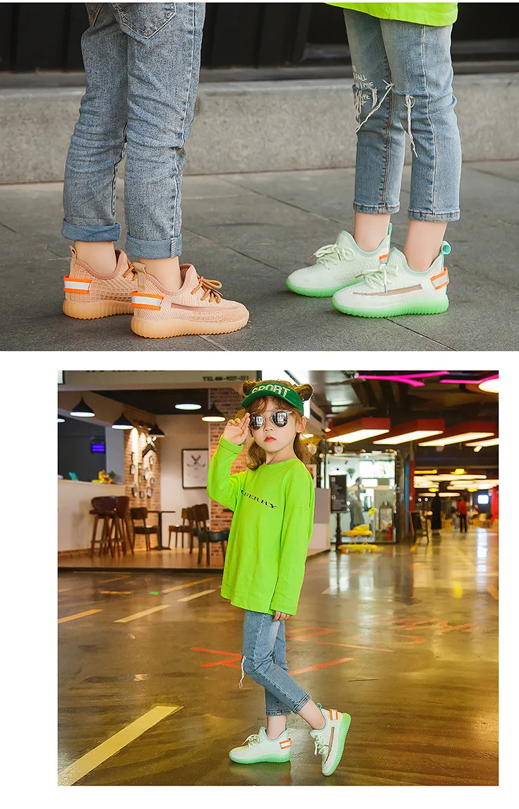 KINE/светящаяся детская обувь с пандой; светильник для мальчиков и девочек-подростков; Детские повседневные кроссовки; спортивная обувь для мальчиков и девочек 2, 4, 6, 8, 10, 12 лет