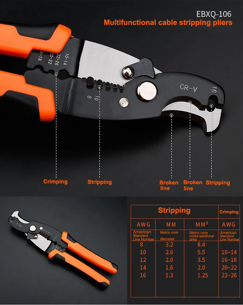 Электрик, щипцы для зачистки проводов, инструмент для зачистки проводов, щипцы, автоматический многофункциональный зажим, обжимные плоскогубцы, инструменты