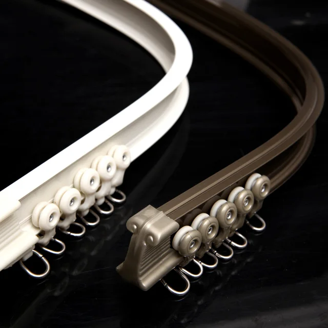 European large curved track curtain rail aluminum L shaped U Track