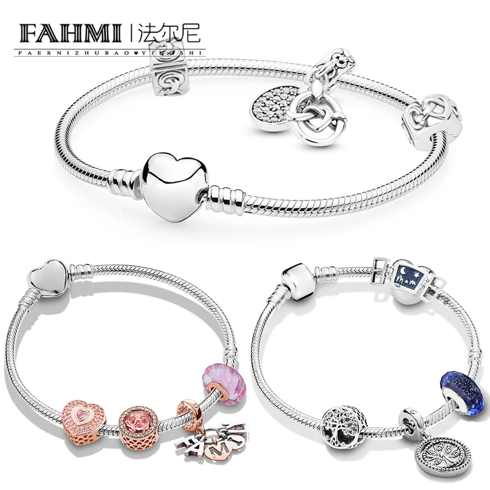 

FAHMI 100% 925 Sterling Silver RAU0599 KNOTTED HEARTS BRACELET SET ZT0302 Heartful Gift Set ZT0303 Family Origin Set