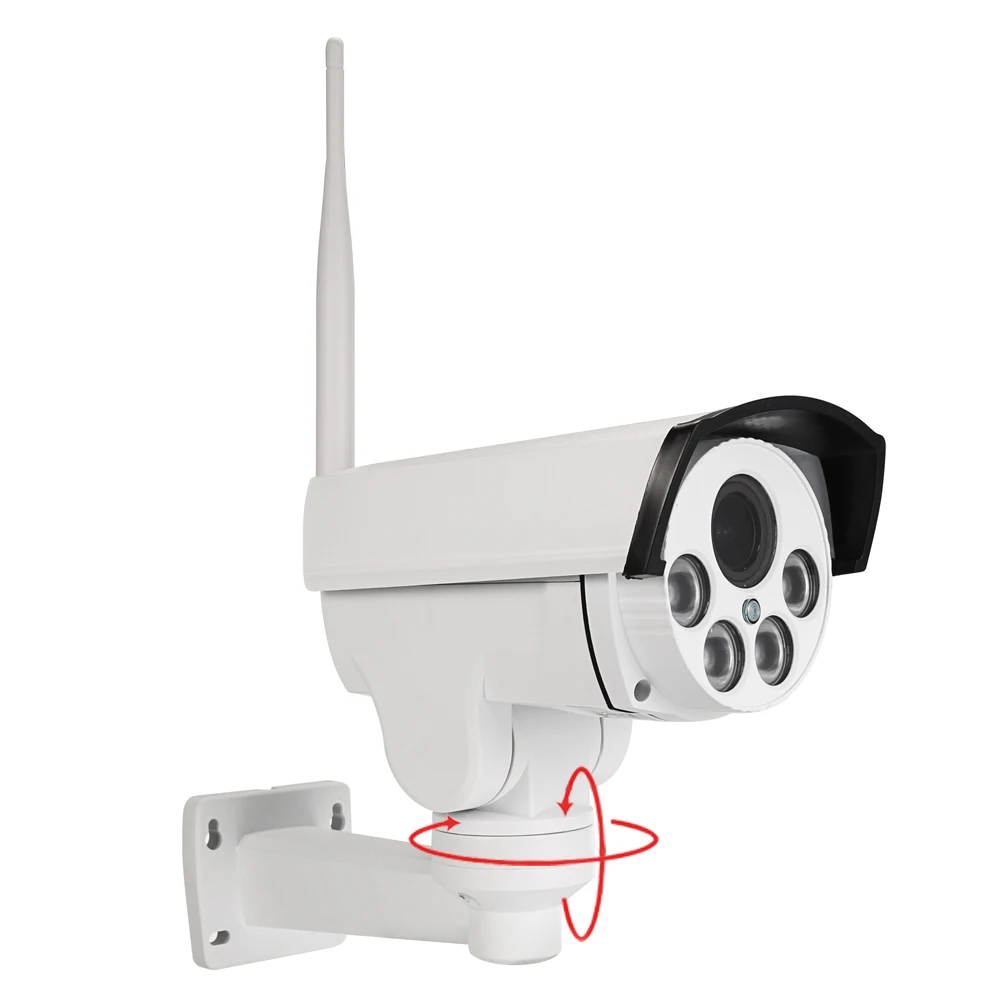 HI3516C HD 1080P Bullet PTZ WIFI IP Camera outdoor 2.0mp 5X Zoom Auto Focus Audio/Mic IR Onvif 2.4 SD Card Security CCTV Camera